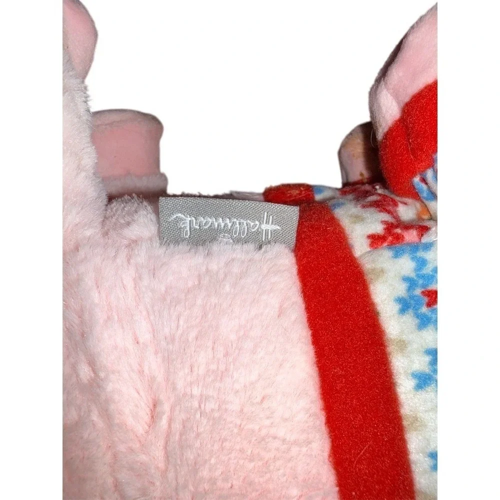 Hallmark Gund Plush Pink Pig Santa Hat Fair Isle Sweater 12in‎ Christmas tested